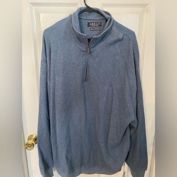 New‎ men’s ahead collection half zip sweatshirt size large - Picture 1 of 5